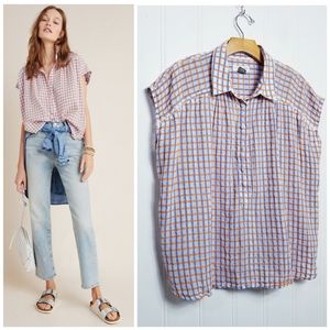 Anthropologie Pilcro & the Letterpress Plaid Top M